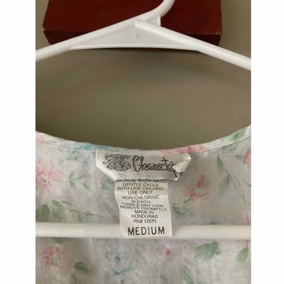 Vintage Floral Print Button Down Nightgown M - Picture 6 of 6